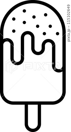 棒付きのアイスクリームのアイコン 棒付きのアイスクリームのアイコン 115102649