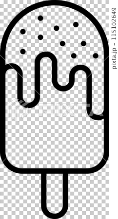 棒付きのアイスクリームのアイコン 棒付きのアイスクリームのアイコン 115102649