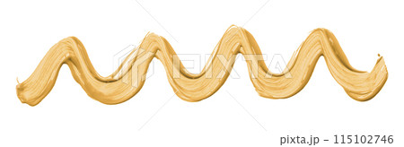 Orange brush isolated on white background. golden apricot color Orange brush isolated on white background. golden apricot color 115102746
