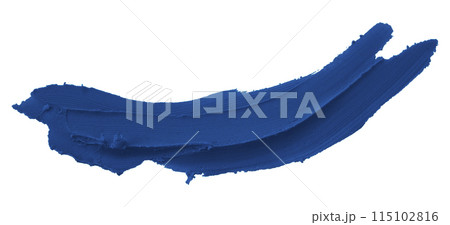 Blue plasticine brush isolated on white background. Blue plasticine brush isolated on white background. 115102816