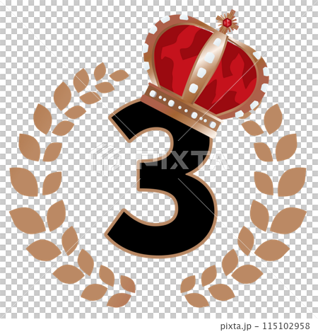 3rd place ranking icon illustration 115102958