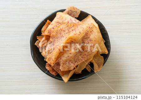 Taro Chips - fried or baked sliced taro Taro Chips - fried or baked sliced taro 115104124