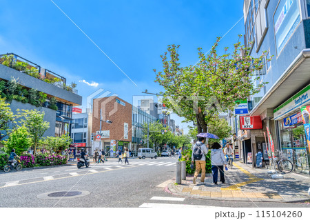 東京都世田谷区の都市風景 桜新町駅 東京都世田谷区の都市風景 桜新町駅 115104260