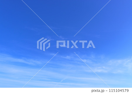 青空 筋雲 空のみ 青空 筋雲 空のみ 115104579