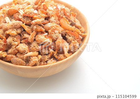 dried shrimps or dried salted prawn 115104599