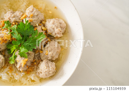 Boiled Rice with Pork Bowl Boiled Rice with Pork Bowl 115104939
