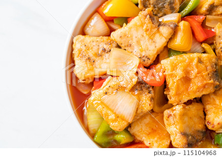 fish stew with tomato and pepper fish stew with tomato and pepper 115104968