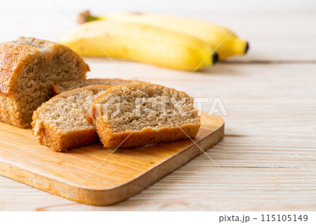 Homemade banana bread sliced Homemade banana bread sliced 115105149