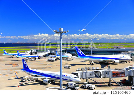 【東京都】晴天の羽田空港C滑走路（第2ターミナル展望デッキ） 115105460