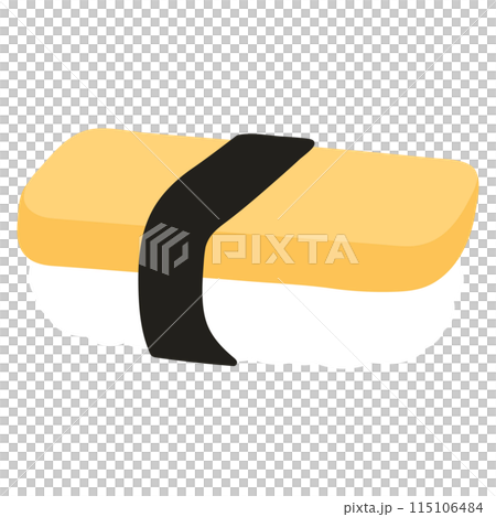 Sweet egg sushi png for Japanese food, Asian snack, sticker, menu, cafe, restaurant, breakfast, lunch, recipe, ingredient, supermarket, grocery, cuisine, quick meal, cartoon, trip, travel, vacation 115106484