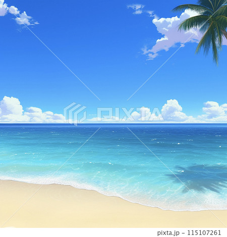 ヤシの木があるビーチ AI画像 ヤシの木があるビーチ AI画像 115107261