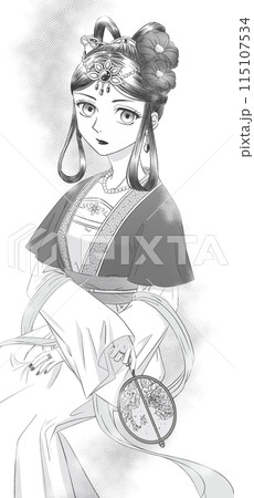 中華風女性キャラクター 115107534