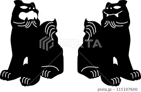 シンプルなシーサーのイラスト 115107600