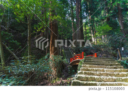 奈良 室生寺 奥の院参道の無明橋 115108003