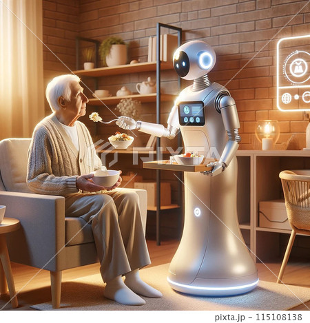 介護ロボットによる食事補助 介護ロボットによる食事補助 115108138