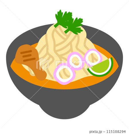 カオソーイのアイコンイラスト 115108294