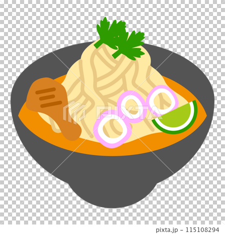 カオソーイのアイコンイラスト 115108294