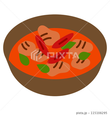パネンカレーのアイコンイラスト パネンカレーのアイコンイラスト 115108295