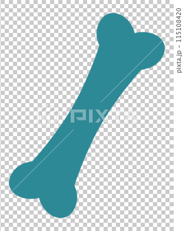 Simple bone silhouette illustration material 115108420