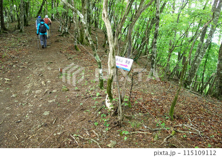 破風山←→黒岳の道標（山梨県笛吹市） 115109112