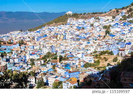Chefchaouen, a picturesque town in Morocco called the Blue City 115109597