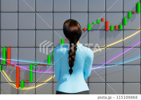 Business people looBusiness people look at a chart. The trader analyzes the price movement on a huge trading chart. A businessman-investor watches the movement of the price of an asset.k at a chart. Business people looBusiness people look at a chart. The trader analyzes the price movement on a huge trading chart. A businessman-investor watches the movement of the price of an asset.k at a chart. 115109868
