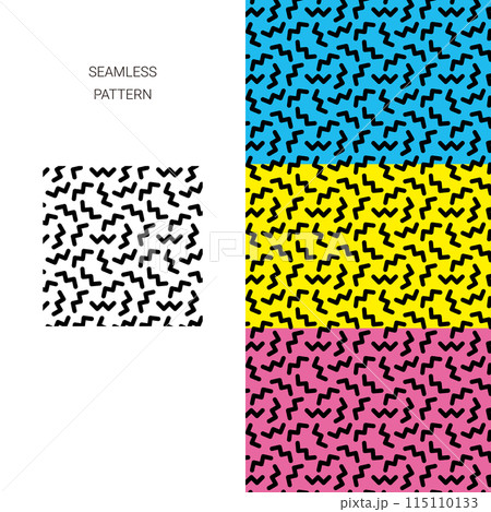 ギザギザ線のシームレスパターン 115110133