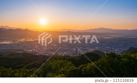 西蔵王公園展望広場・夕景 115110819