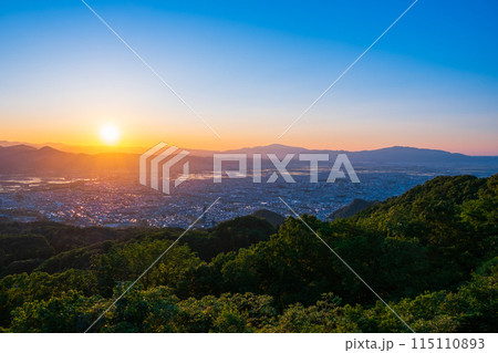 西蔵王公園展望広場・夕景 115110893