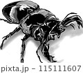 タランドゥスオオツヤクワガタのイラスト 115111607