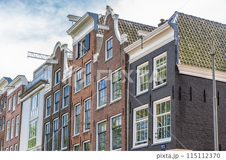 Traditional old buildings in Amsterdam, the Netherlands 115112370