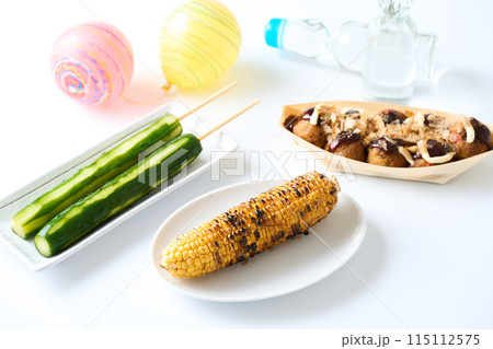 夏祭りの屋台料理 115112575