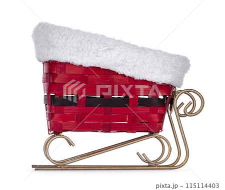 Sleigh on white background Sleigh on white background 115114403