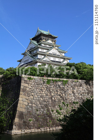 大阪城公園、タワマンのラウンジから望む新緑の大阪城、初夏、夏、春、大阪城、大坂観光、晴天の大阪城 大阪城公園、タワマンのラウンジから望む新緑の大阪城、初夏、夏、春、大阪城、大坂観光、晴天の大阪城 115114760