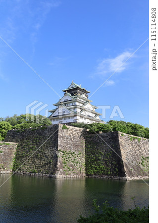 大阪城公園、タワマンのラウンジから望む新緑の大阪城、初夏、夏、春、大阪城、大坂観光、晴天の大阪城 大阪城公園、タワマンのラウンジから望む新緑の大阪城、初夏、夏、春、大阪城、大坂観光、晴天の大阪城 115114808