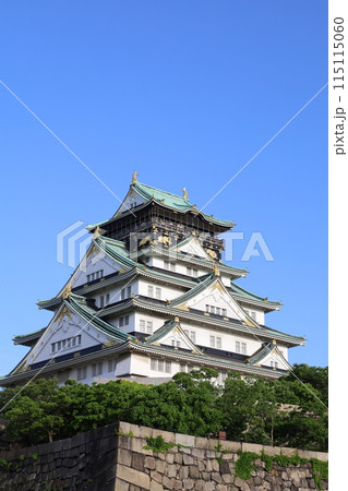 大阪城、春、夏、初夏、秋、タワマンのラウンジから望む新緑の大阪城、大阪城公園、大阪観光、関西観光 大阪城、春、夏、初夏、秋、タワマンのラウンジから望む新緑の大阪城、大阪城公園、大阪観光、関西観光 115115060