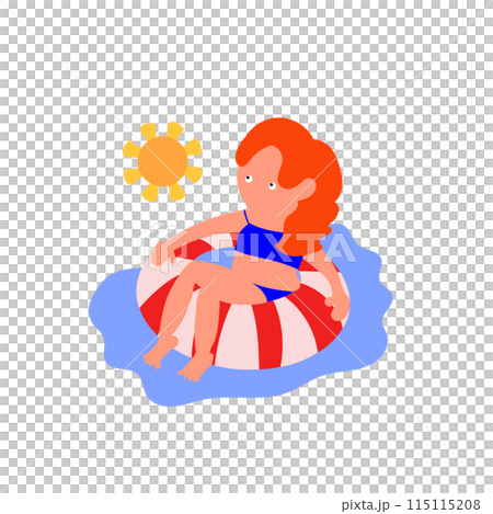 女孩玩浮環 女孩玩浮環 115115208
