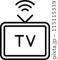 電波を受信するテレビのアイコン 115115339