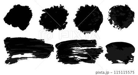 Vector set of grunge watercolor broad strokes 115115575