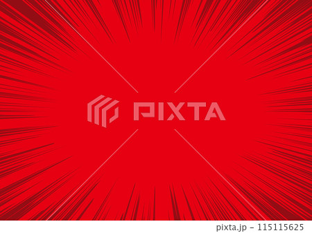 赤い集中線の背景イラスト 赤い集中線の背景イラスト 115115625