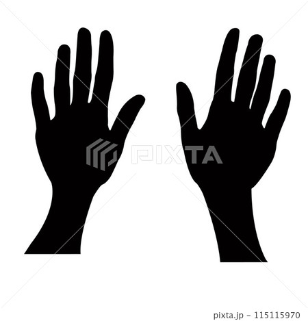 a pair hands silhouette vector 115115970