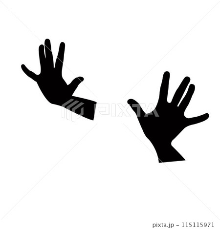 a pair hands silhouette vector 115115971