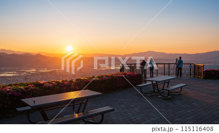 西蔵王公園展望広場・夕景 115116408