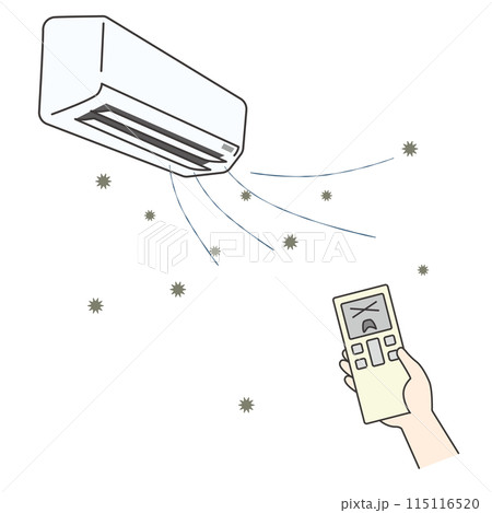 ホコリが多いエアコン　カビ臭い 115116520