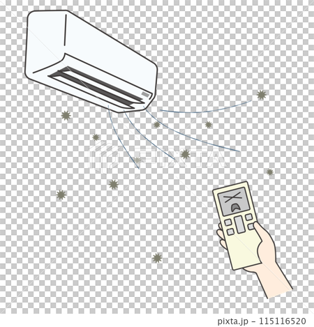 ホコリが多いエアコン　カビ臭い 115116520