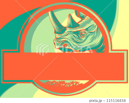 rhino head logo icon vector illustration template 115116838