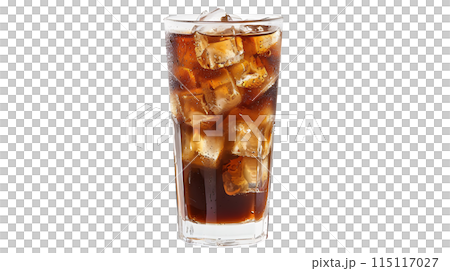 在白色背景的冰凍咖啡 在白色背景的冰凍咖啡 115117027