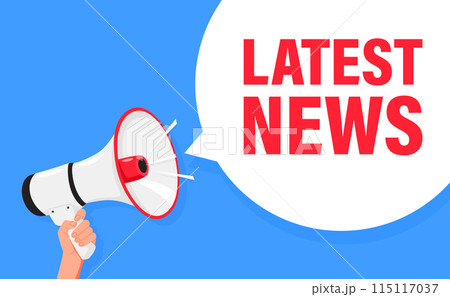 Last chance. Hand hold megaphone speaker for announce. Attention please. Shouting people, advertisement speech symbol Last chance. Hand hold megaphone speaker for announce. Attention please. Shouting people, advertisement speech symbol 115117037