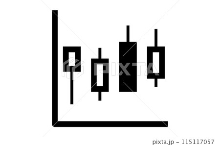 FXチャートの黒の線画アイコン 115117057