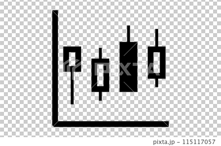 FXチャートの黒の線画アイコン 115117057
